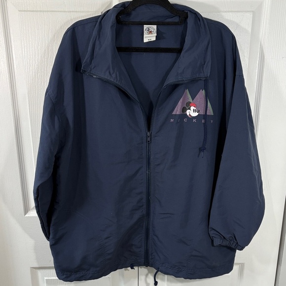 Navy Mickey Mouse Windbreaker Jacket - Picture 1 of 7
